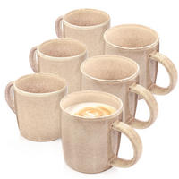 KAFFEEBECHER SET KAIRO MOCHA - 6 aus Steingut - Beige, Keramik (0.4L) - Sänger