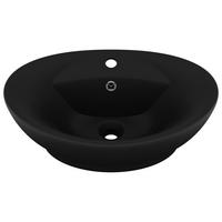 WASCHBECKEN Langenbach 58.5/39/21 cm - Schwarz, Keramik (58.5/21/39cm) - Nettlife
