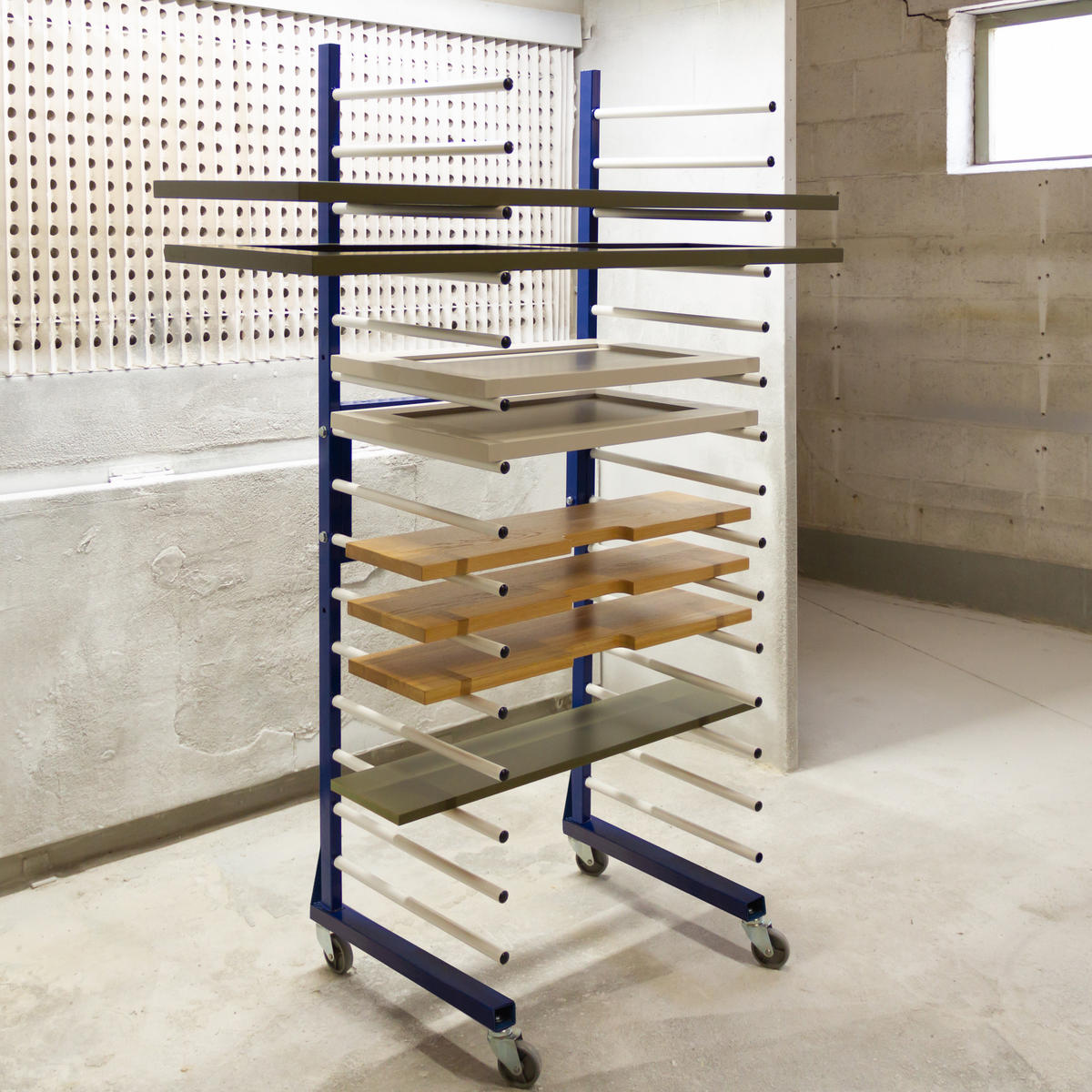 KOMBI-TROCKNUNGSWAGEN 2-Wege-Anschlussstück - Blau, Metall (60/30/3.8cm) - Monster Racking