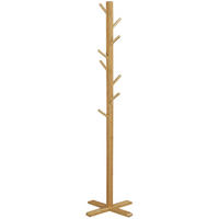 GARDEROBENSTÄNDER 49,5/49,5/178 cm natur aus Bambus mit 8 Haken - Naturfarben, Naturmaterialien (49.5/178/49.5cm) - OKWISH
