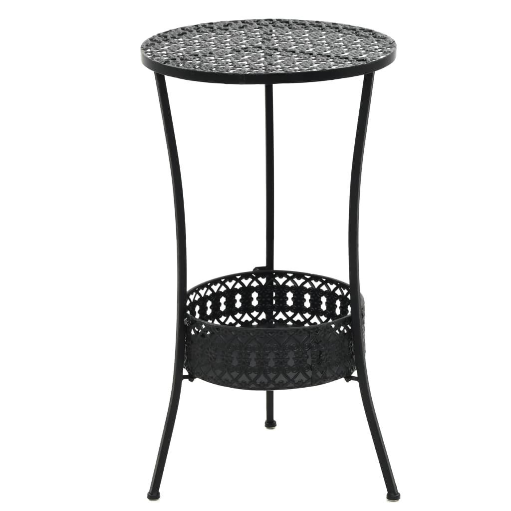 BISTROTISCH Schwarz 40/70Cm Metall - Schwarz, Metall (40/40/70cm) - vidaXL