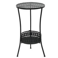 BISTROTISCH Schwarz 40/70Cm Metall - Schwarz, Metall (40/40/70cm) - vidaXL