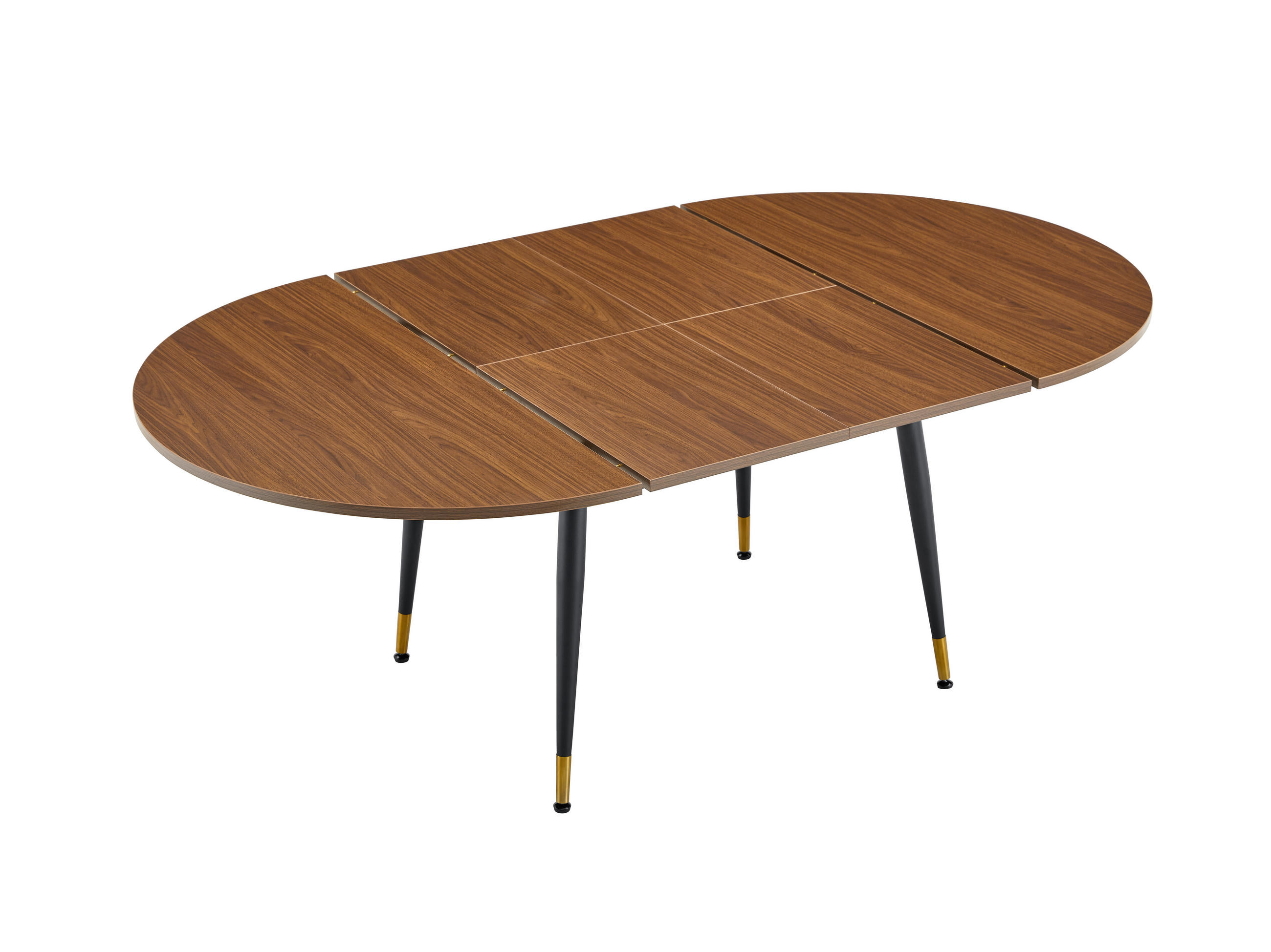 ESSTISCH ausziehbar MDF mit Metallbeinen DE-40073 Walnuss - Walnussfarben, Holzwerkstoff (120/200/73.66cm) - ComfortXL