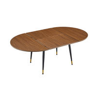 ESSTISCH ausziehbar MDF mit Metallbeinen DE-40073 Walnuss - Walnussfarben, Holzwerkstoff (120/200/73.66cm) - ComfortXL