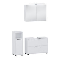 BADMÖBEL-SET Alina Weiß 3 Teile - Weiß, Holzwerkstoff (80/60/30cm) - Vicco