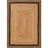 JUTETEPPICH Jutta Schwarz 120x170 cm - Schwarz, Textil (120/170cm) - benuta Pure