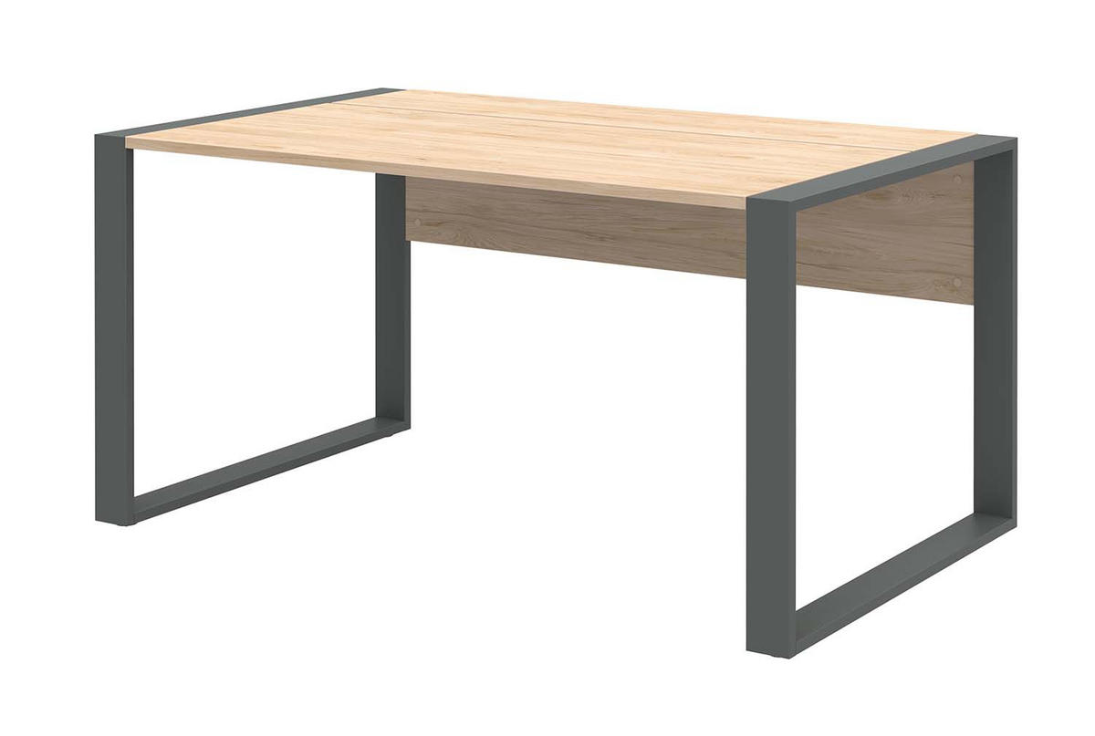 SCHREIBTISCH - 150x80cm - Hickory - Eichefarben, Holzwerkstoff (80/150/74cm) - Röhr