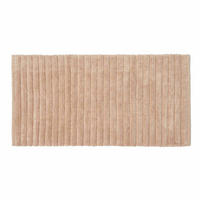 BADLÄUFER gerippt 50/100 cm, Baumwolle - Beige, Textil (50/100cm) - Homescapes