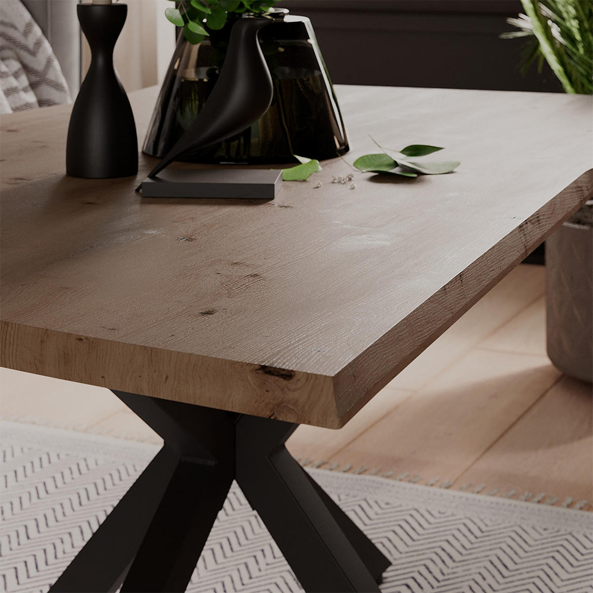 COUCHTISCH Yan Artisan 100 x 60 cm - Hellgrau, Holzwerkstoff (60/100/40cm) - Vicco