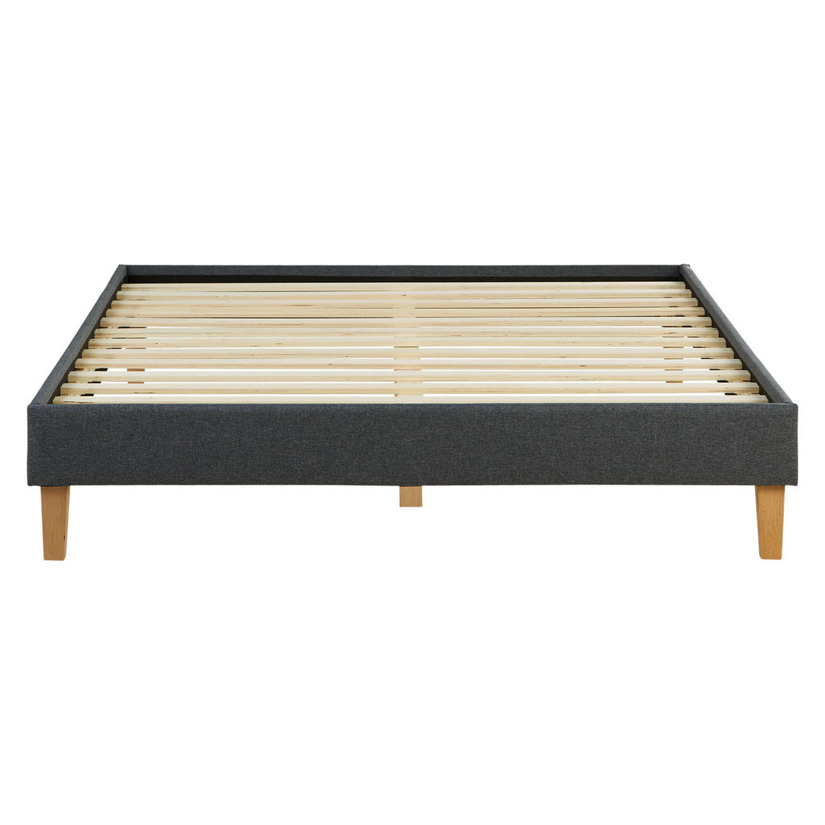 POLSTERBETT mit Lattenrost 140/200 cm in Grau - Grau, Textil (140/200cm) - Homestyle4u