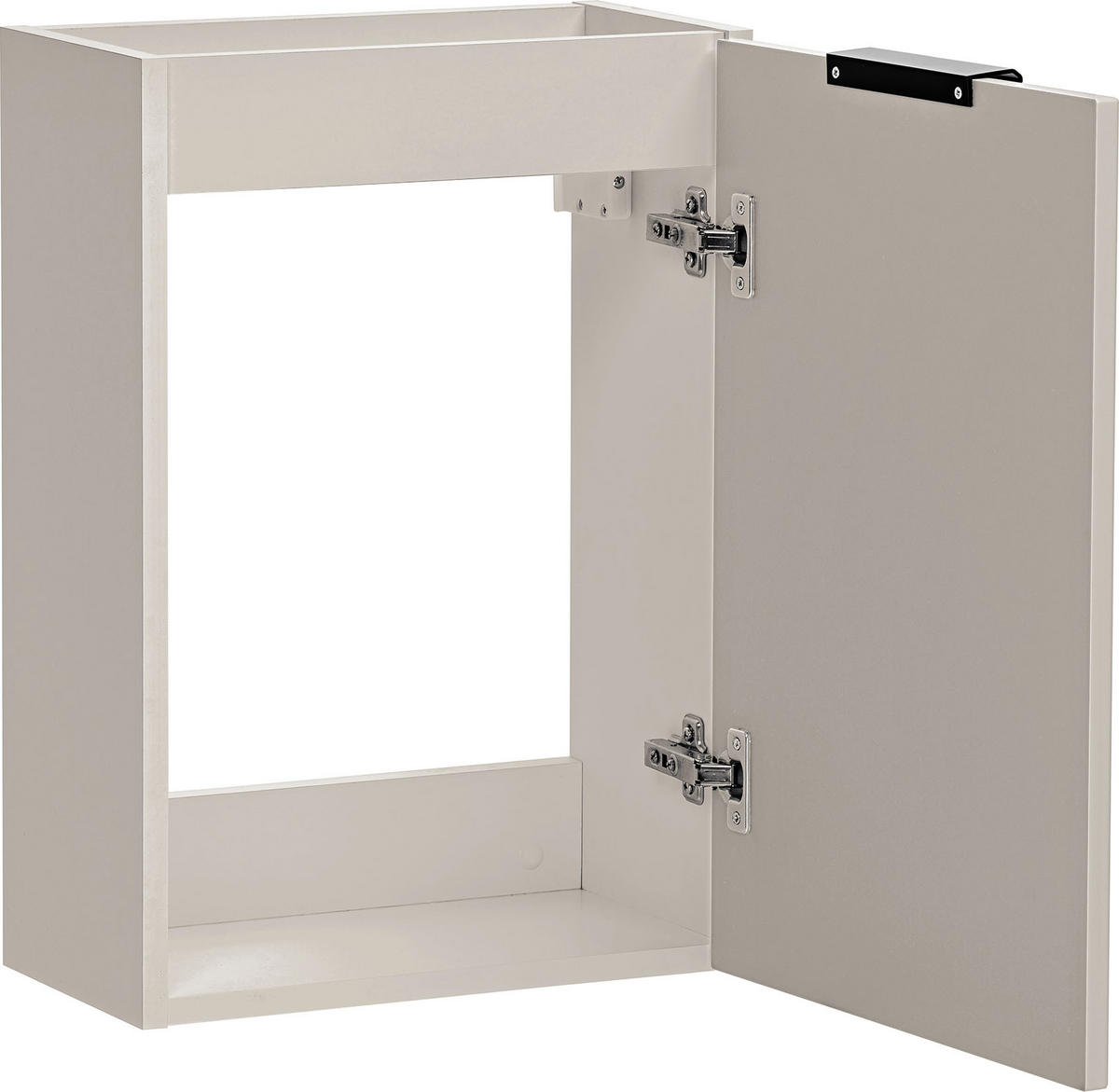 WASCHBECKENUNTERSCHRANK Niva hängend mit Rillenfronten in Matt Kaschmir, 40/57/22 cm - Kaschmir/Beige, Holzwerkstoff/Kunststoff (40/57/22cm) - WFL GROUP