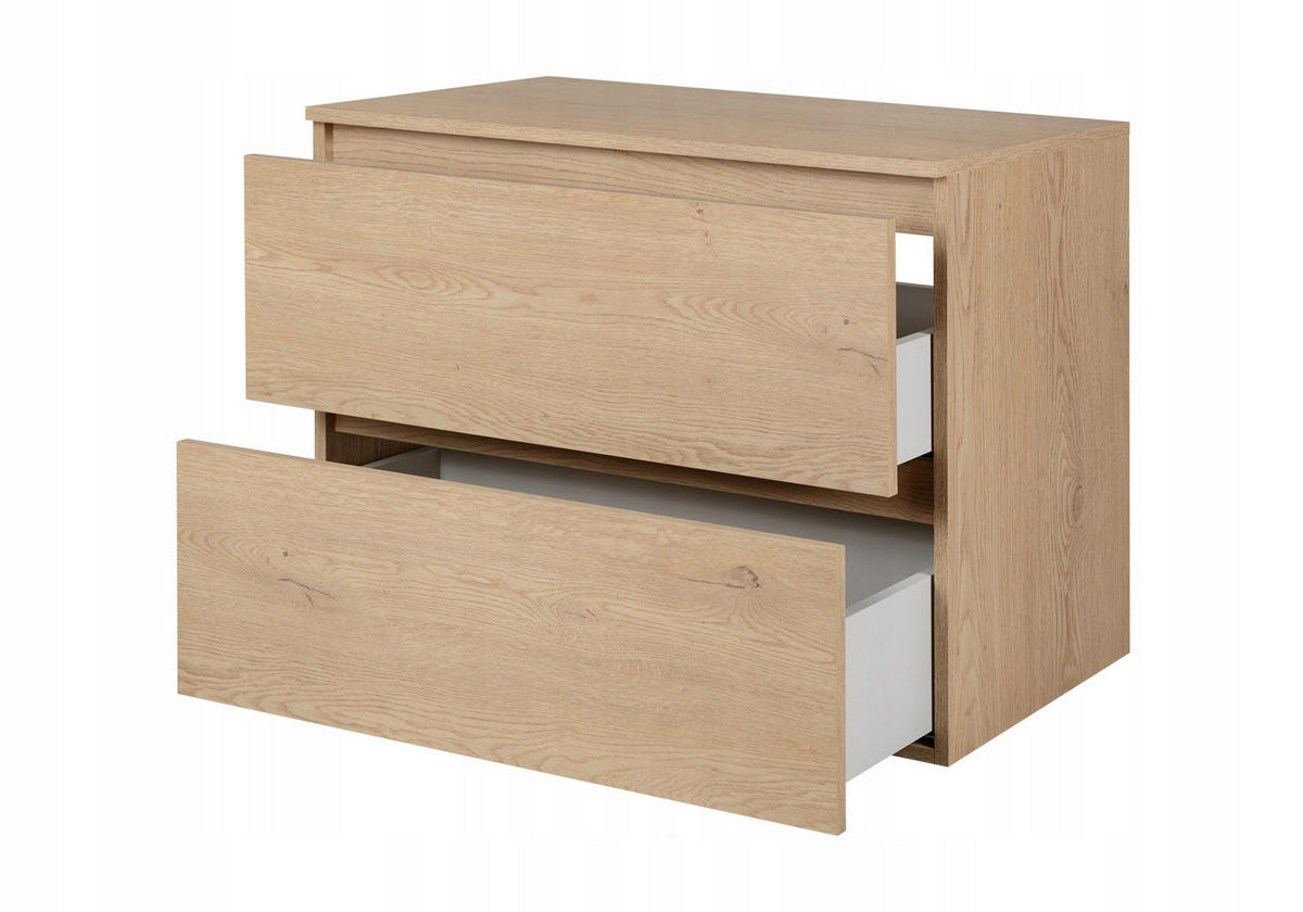 WASCHBECKUNTERSCHRANK SIMPLE 100cm mit Arbeitsplatte und mit einem Regal Eichen Craft - Eiche Artisan, Holz (100/62/46cm) - Rodan