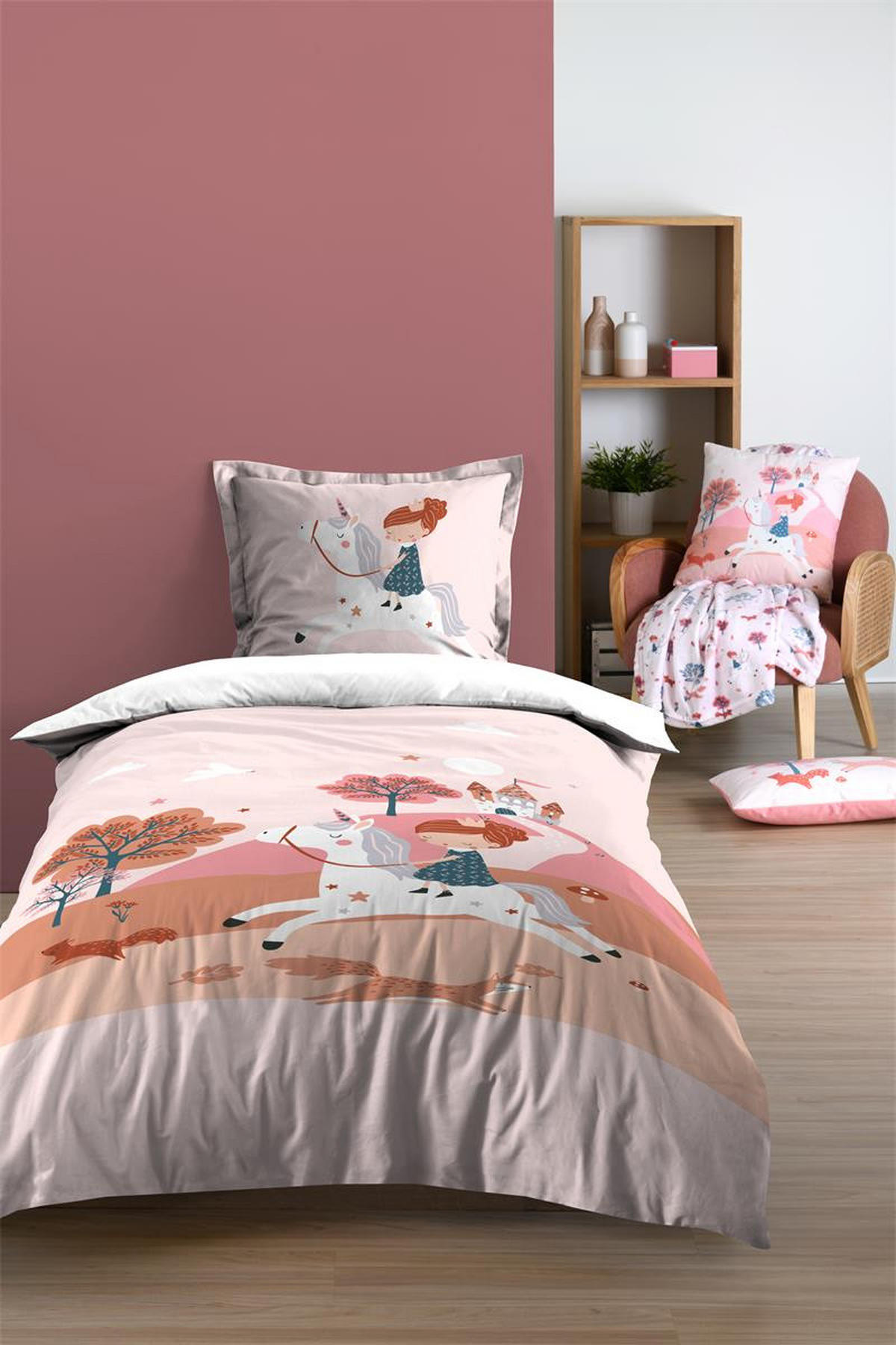 KINDERZIMMERKISSEN Cyrielle 50/30 cm - Rosa, Textil (30/50cm) - STOF