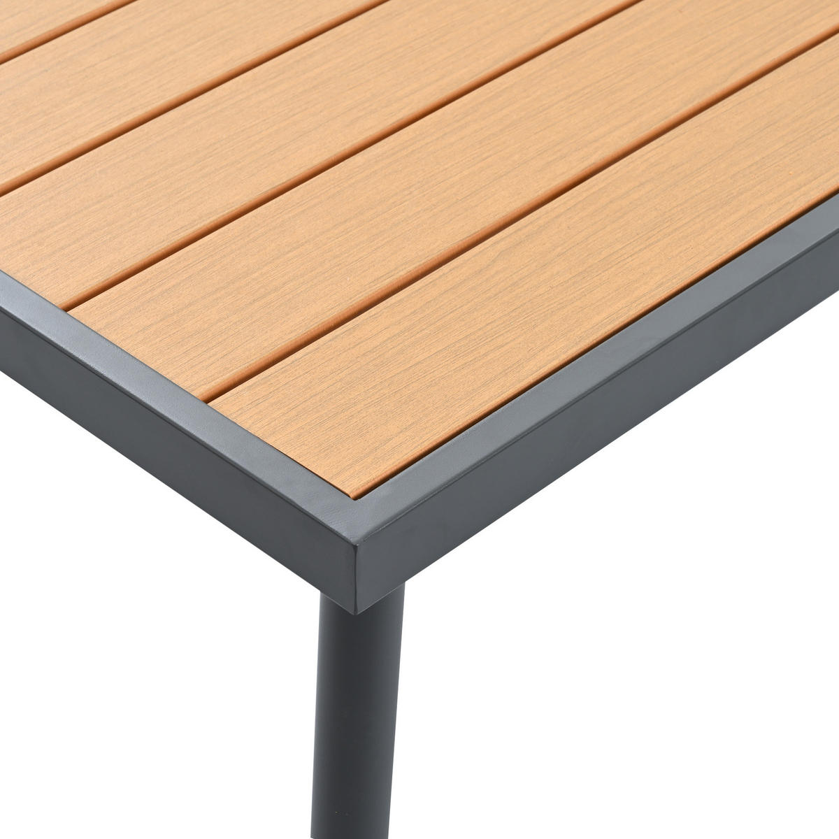 GARTENSET 178x139x68cm grau aus Stahl und Olefin, handgewebt - Grau, Metall - Modfu