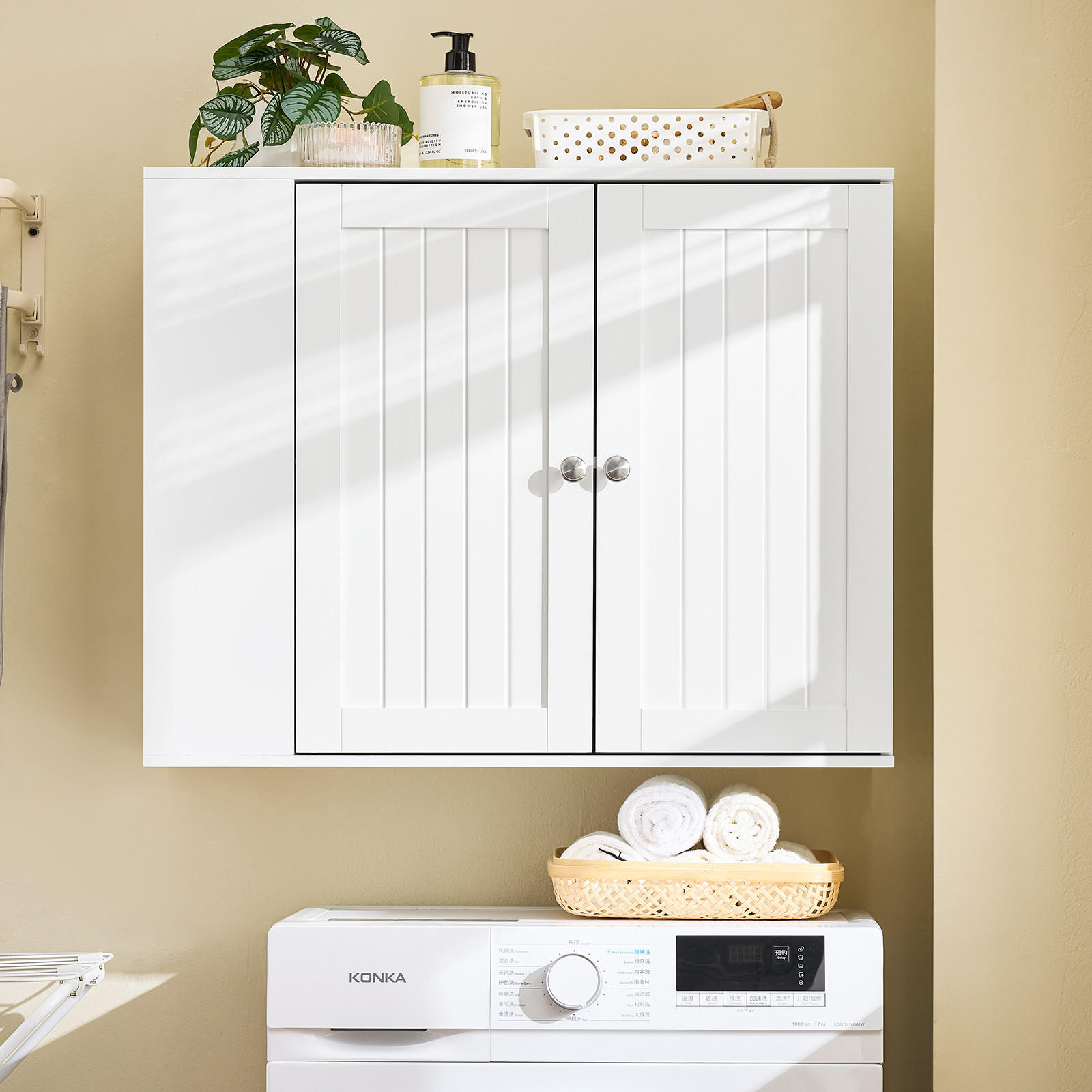 HÄNGESCHRANK Weiß - Weiß, Holzwerkstoff (75/60/30cm) - SoBuy