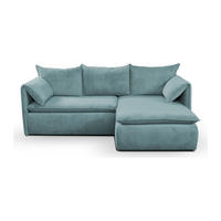 SCHLAFSOFA - 4 Personen - samt - blaugrün Teodora - Grün, Textil (230/91/166cm) - Vente-Unique