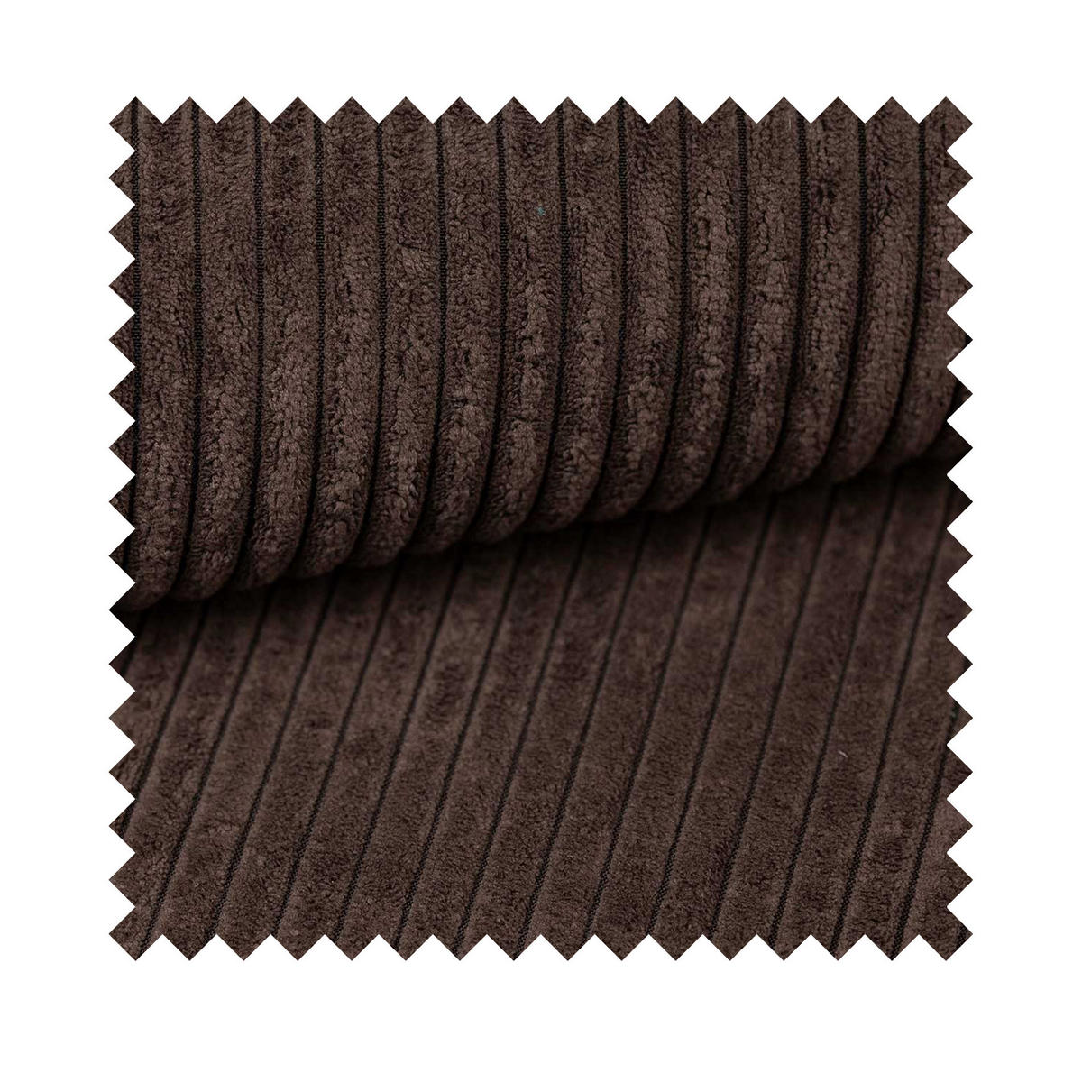 ECKSOFA Farese Braun Cordbezug - Schwarz/Braun, Kunststoff/Textil (267/167cm) - Selsey