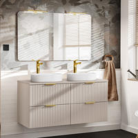 BADMÖBEL-SET 2-TLG. Adelaide-56 - Beige, Holzwerkstoff (121/200/47cm) - Lomado