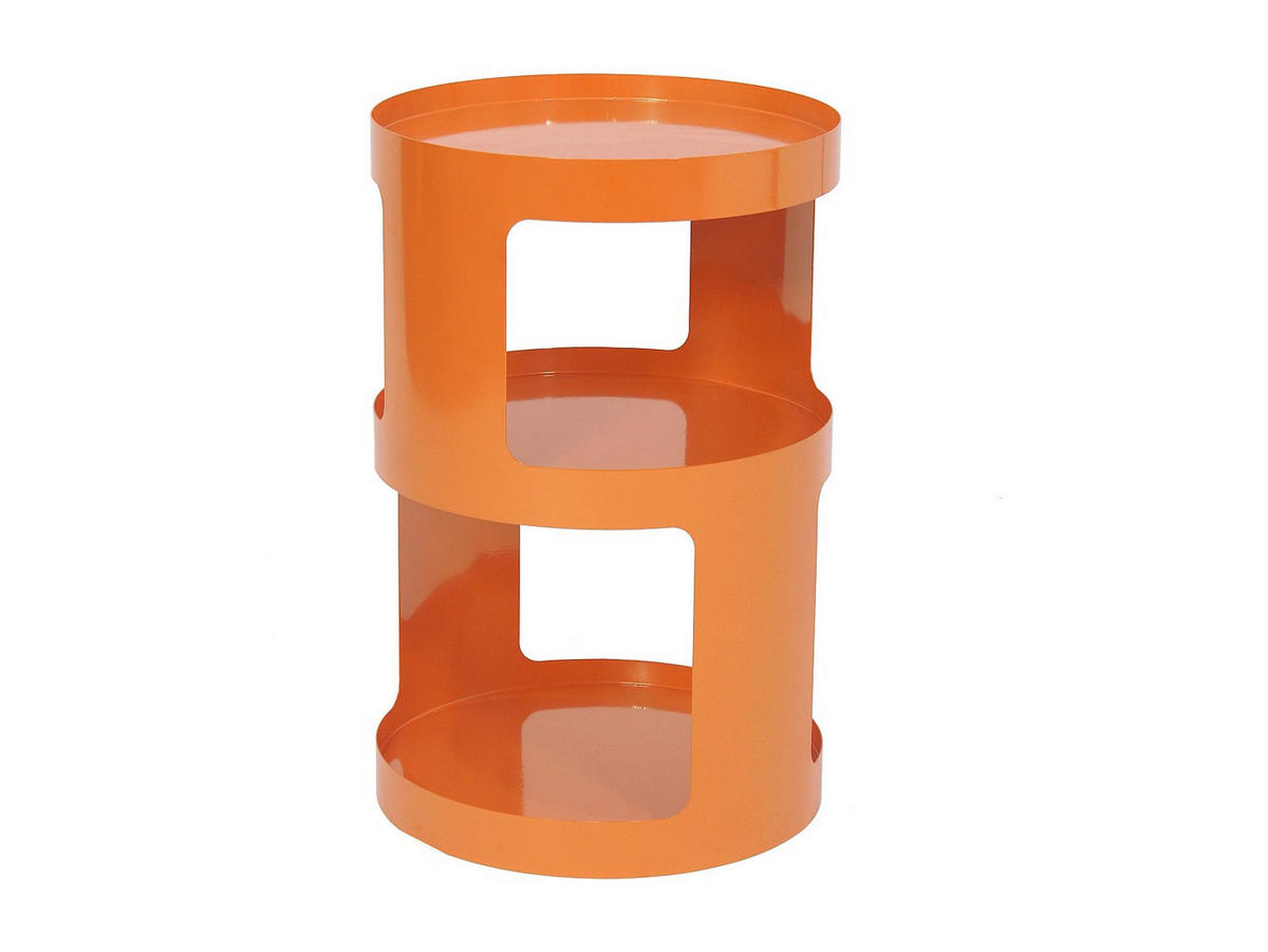 BEISTELLTISCH - 35 cm x 35 cm - metall - orange Marjak - Orange, Metall (35/35/54cm) - Vente-Unique