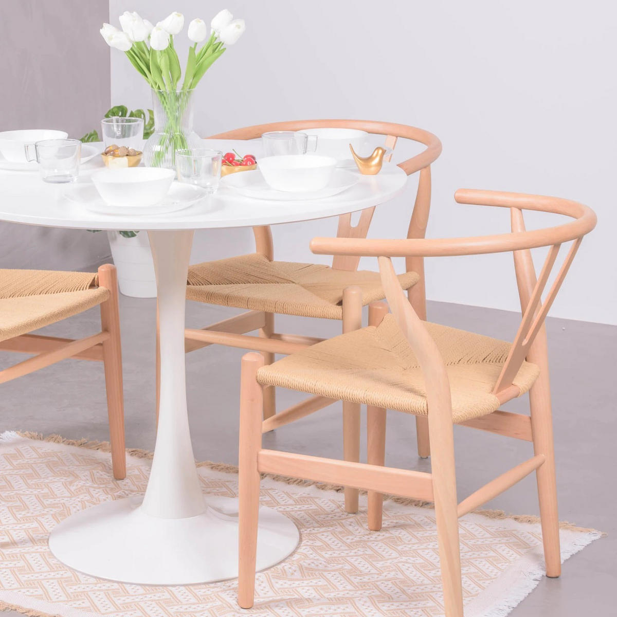 ESSTISCH Rund Weiß 90/90/73 cm - Weiß, Holz (90/90/73cm) - Nest Dream