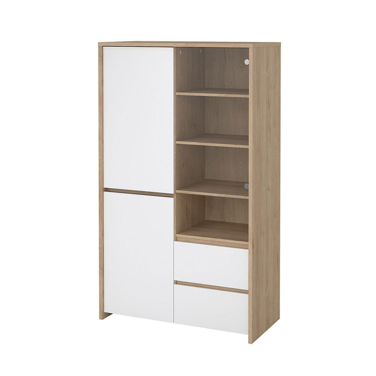 VITRINENSCHRANK, Next, Eiche, Holzwerkstoff, 100 x 49 x 171 cm - Eichefarben, Holzwerkstoff (100/171/49cm) - ebuy24