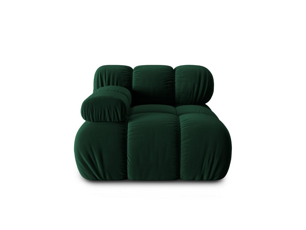 MODUL links Bellis aus Samt flaschengrün - Dunkelgrün, Textil (94/70/94cm) - Micadoni