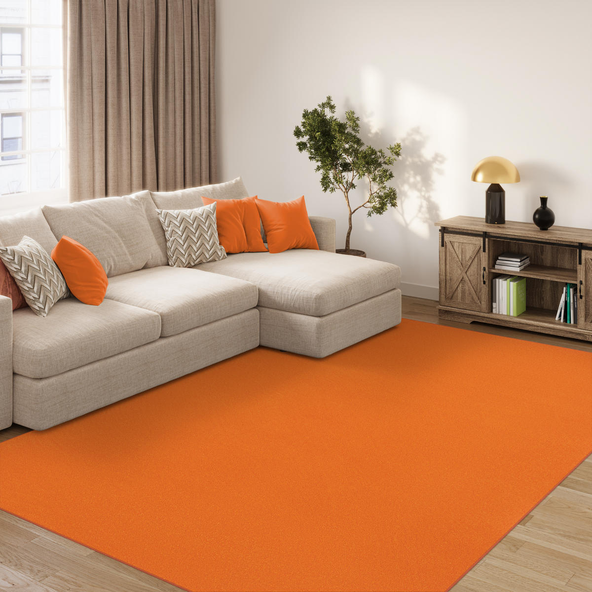 TEPPICH Mono Orange 80/150 cm - Orange, Kunststoff (80/150cm) - Tapiso