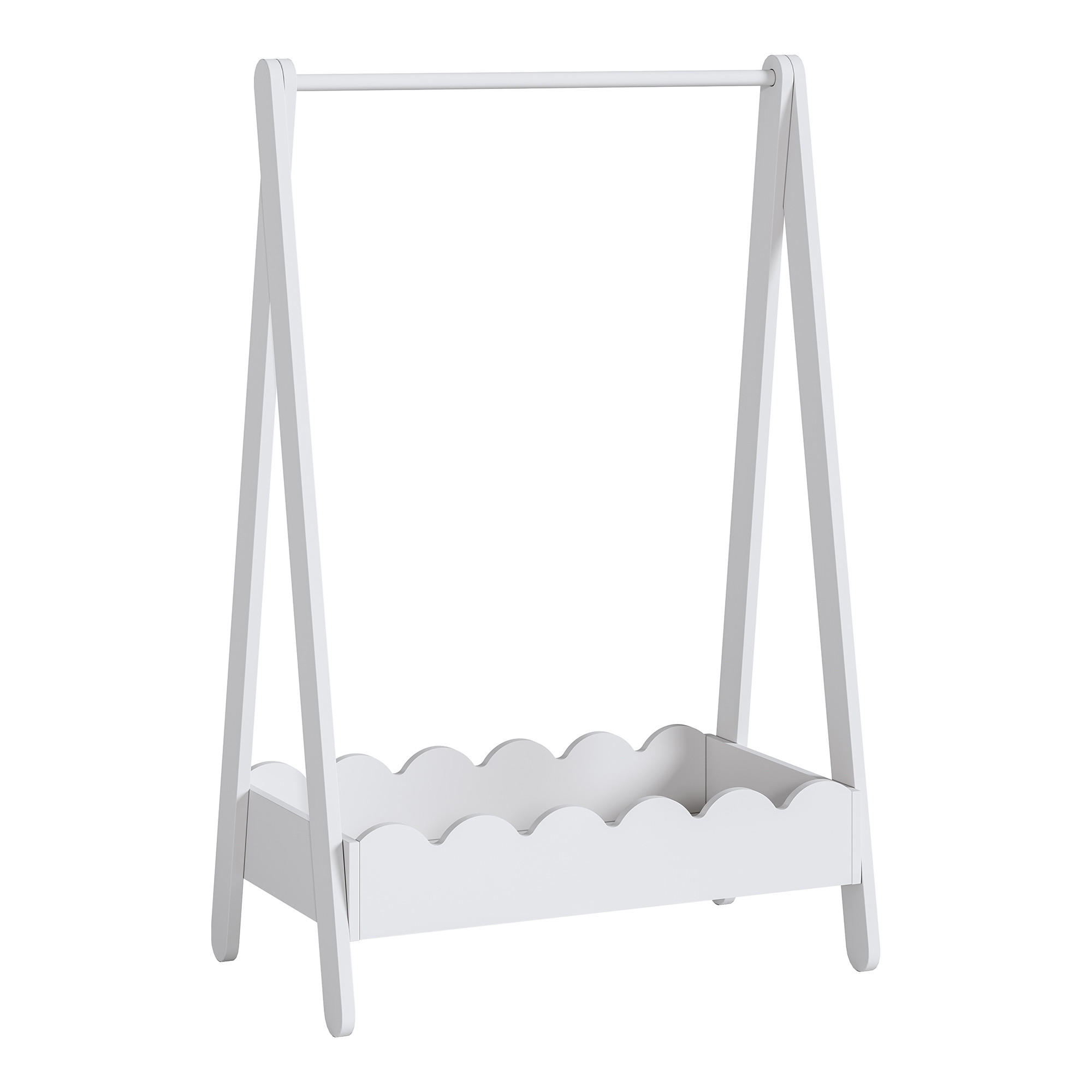 DETSKÝ VEŠIAK NA OBLEČENIE Vestnes II. - biela, kompozitné drevo (66/99/38cm) - [en.casa]