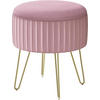 SITZHOCKER mit Stauraum, φ31,5xH37,5 cm, Rosa - Goldfarben/Rosa, Holzwerkstoff/Kunststoff (31.5/37.5/31.5cm) - Woltu