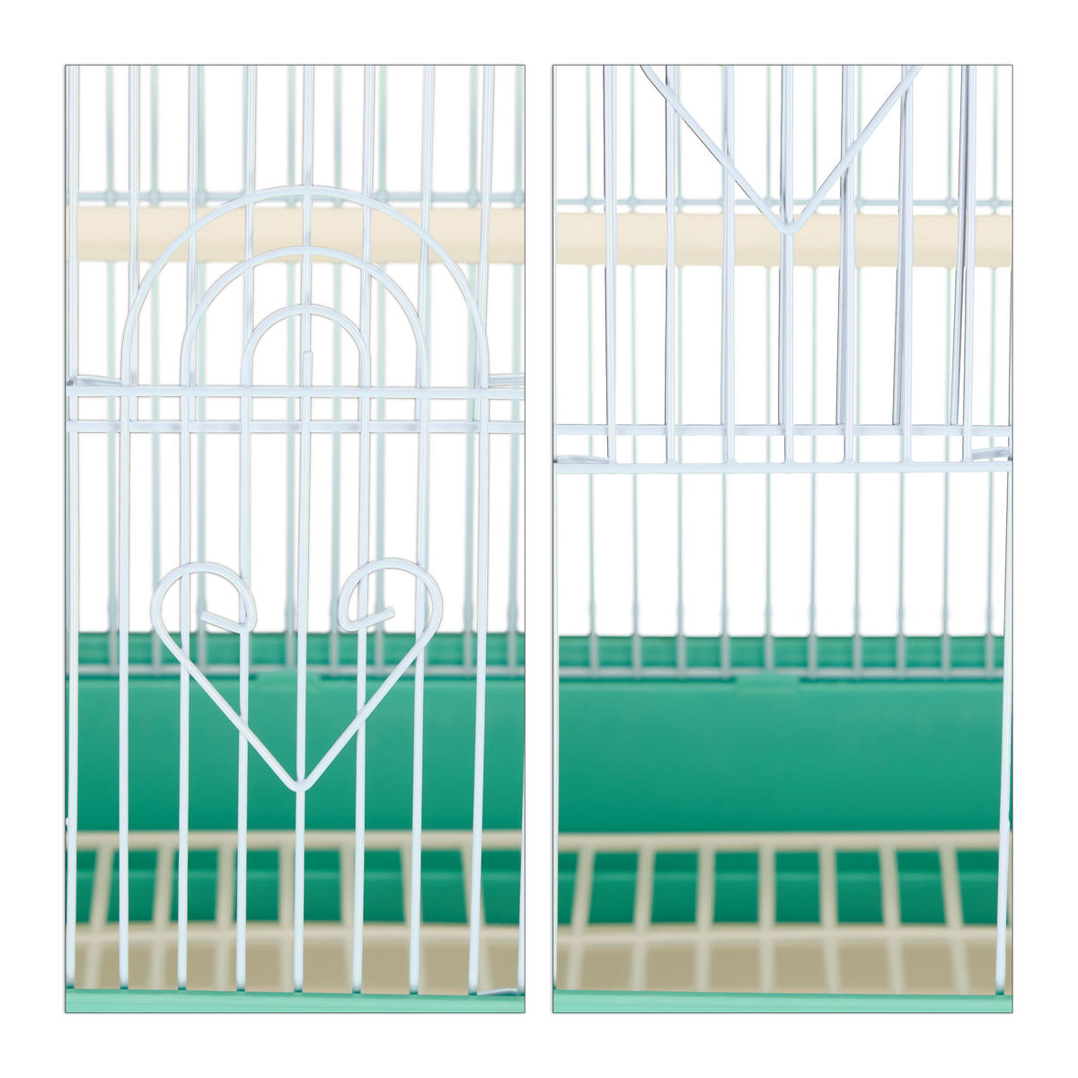 VOGELKÄFIG - Multicolor, Kunststoff/Metall (39.5/49/32cm) - Relaxdays