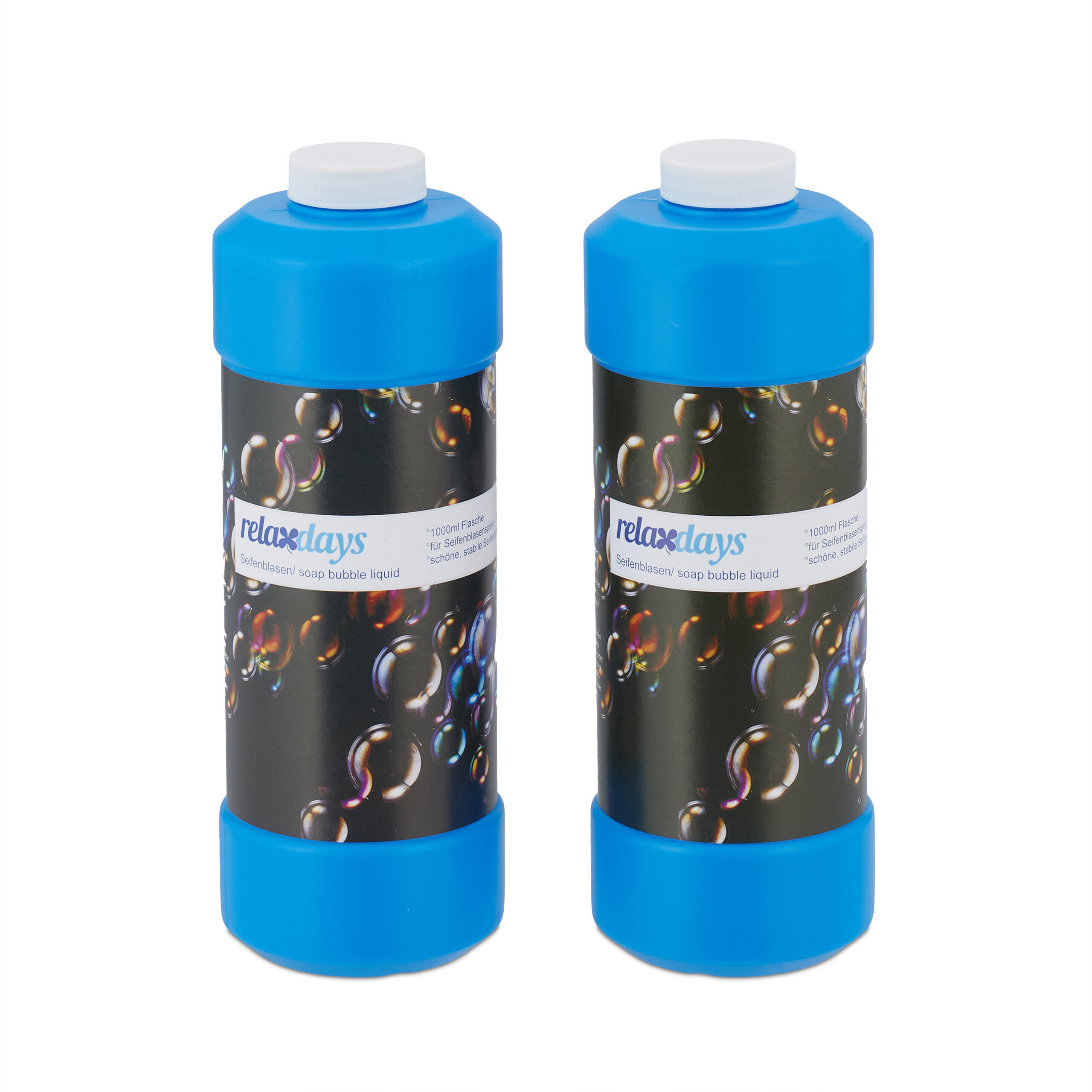 2XSEIFENBLASEN-NACHFÜLLFLASCHE - Multicolor, Kunststoff (8/23/8cm) - Relaxdays