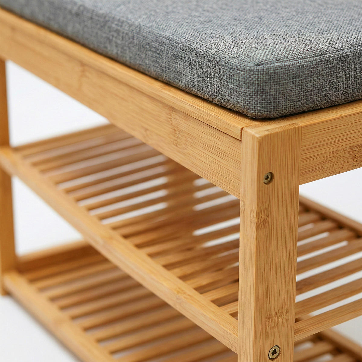 VĚŠÁK na kabát - světle hnědá, dřevo/textil (70/175/33cm) - Relaxdays