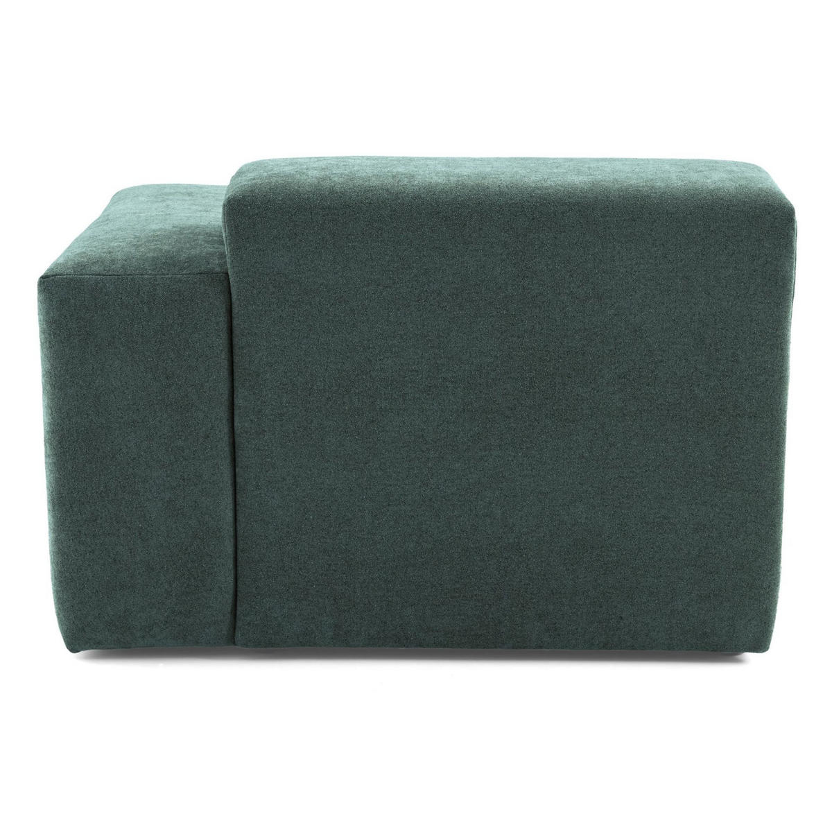 3-SITZER modulares Sofa HEAVEN SET 1 Links, Breite 255 cm Webstoff Dunkelgrün - Dunkelgrün/Schwarz, Holz/Kunststoff (255/71/102cm) - Muffo