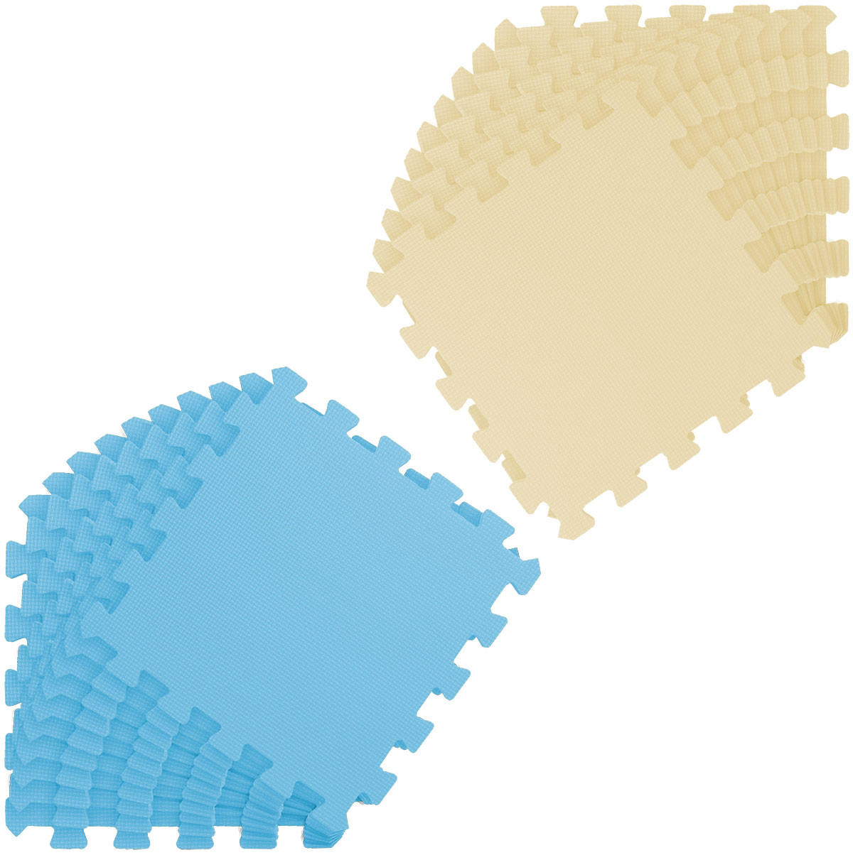 SPIELMATTE ab Null - 180/90/1 cm Puzzlematte Beige - Multicolor, Kunststoff (30/30cm) - Littletom