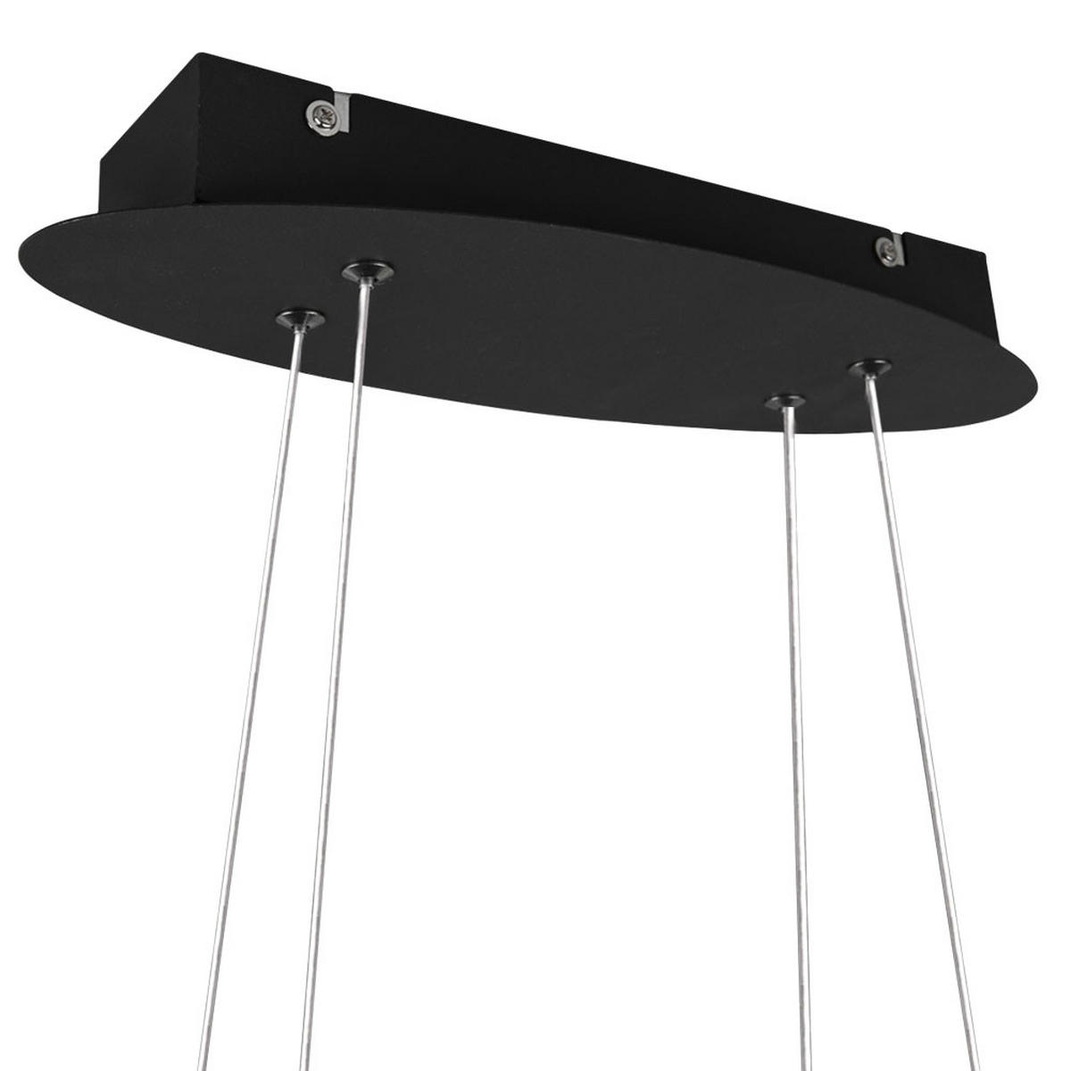 LED HÄNGELEUCHTE Metall Schwarz-matt - Schwarz, Metall (80/26/150cm)