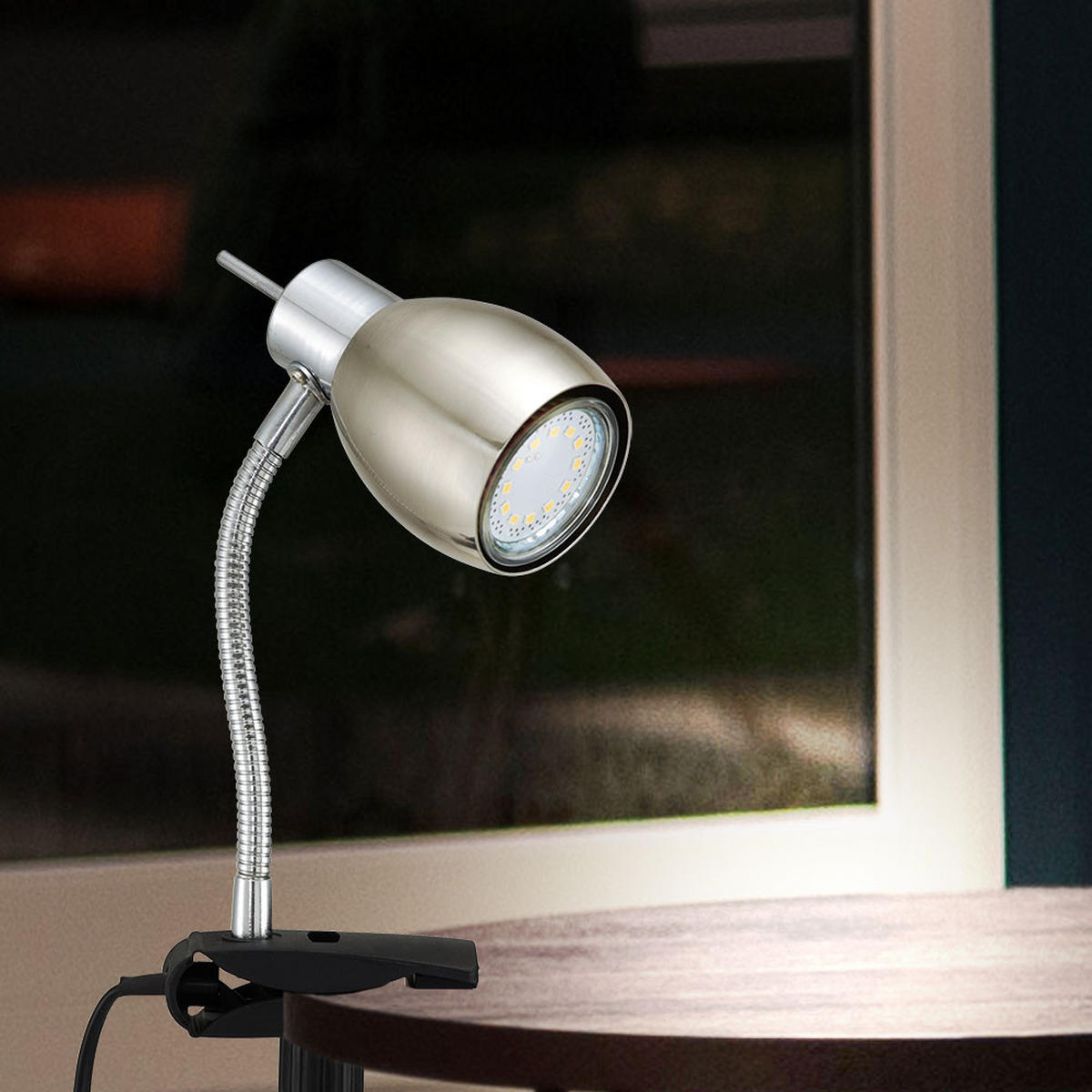 LED KLEMMLEUCHTE Flexo Metall Silber - Silberfarben, Metall (12/12/17.5cm) - Briloner