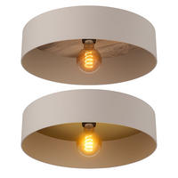 LED DECKENLEUCHTE Stahl Holz Braun - Braun, Holz (42/42/16cm)