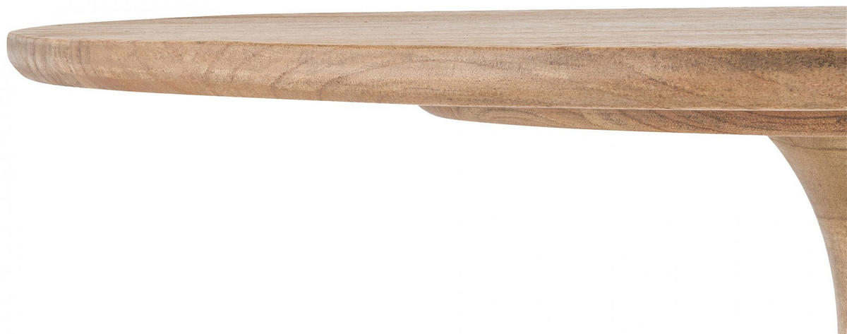 BEISTELLTISCH rund 70 cm Holz Natura - Eukalyptusholzfarben, Holz (70/70/77cm) - CLP