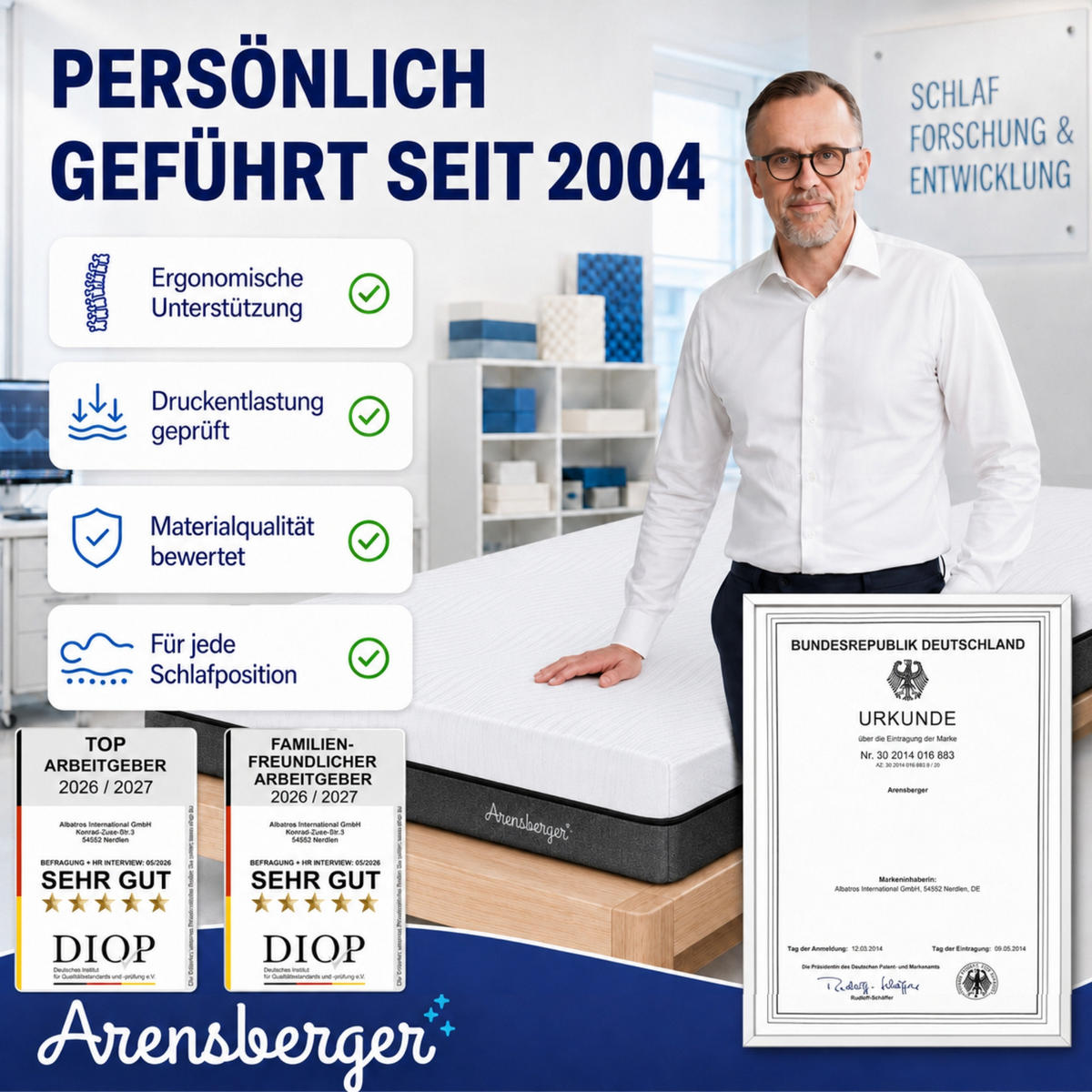 GEL-MATRATZE SARA, Höhe 16cm, 180x200cm - Weiß, Textil (180/200cm) - Arensberger