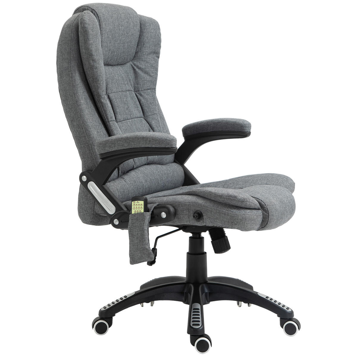 CHEFSESSEL DE-11874 Massage & Heizung Grau Chiné - Grau, Textil (72/120/68cm) - ComfortXL