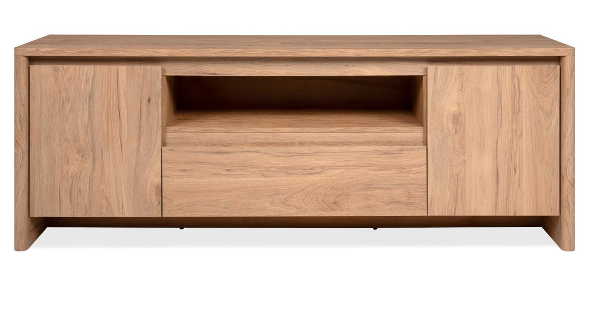 TV-LOWBOARD Hickory Walnuss 164 x 59 cm, TV Unterteil in modernem Design - Walnussfarben, Holzwerkstoff (163.5/59/40cm) - Furn.Design