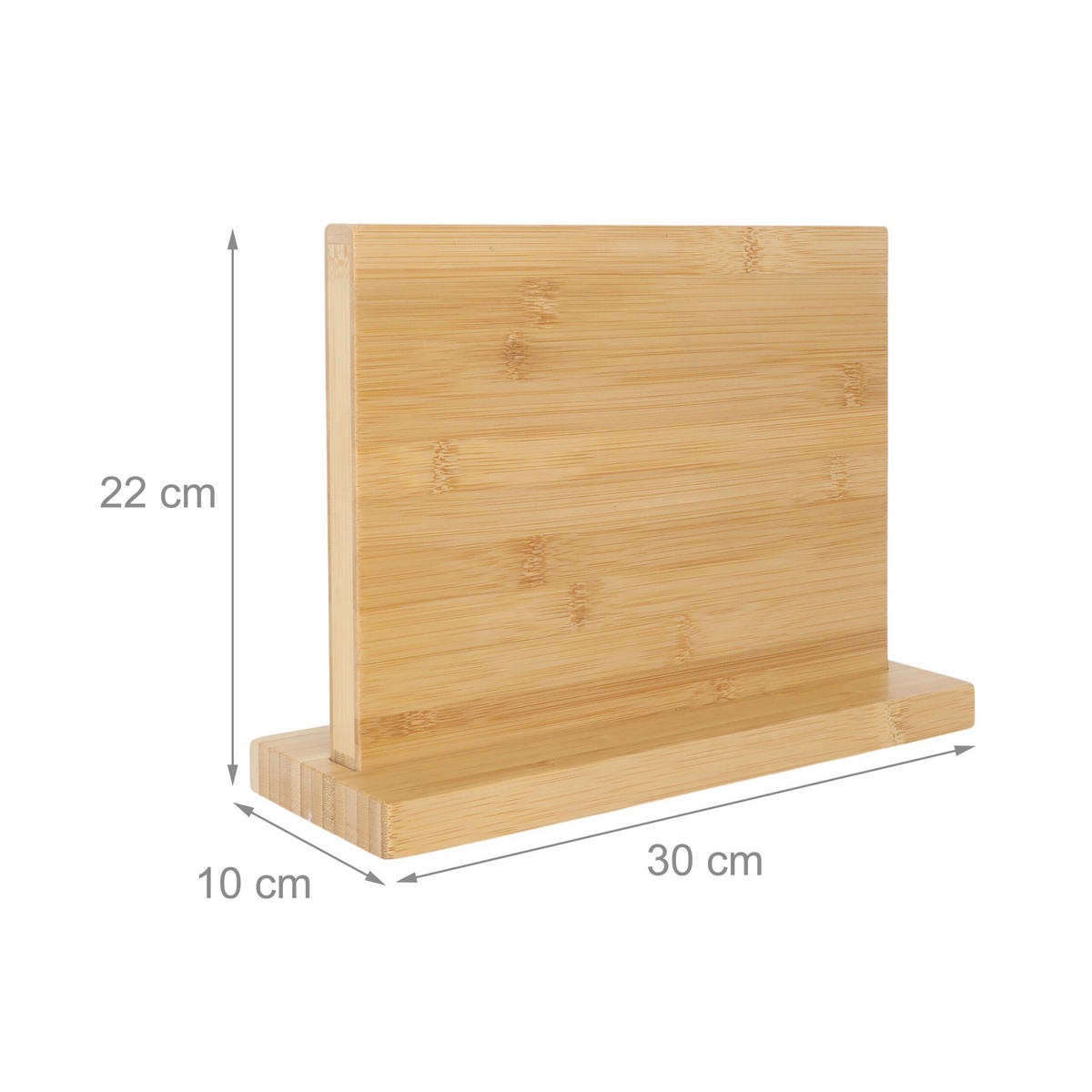 MESSERBLOCK - Hellbraun, Holz/Metall (30/22/10cm) - Relaxdays