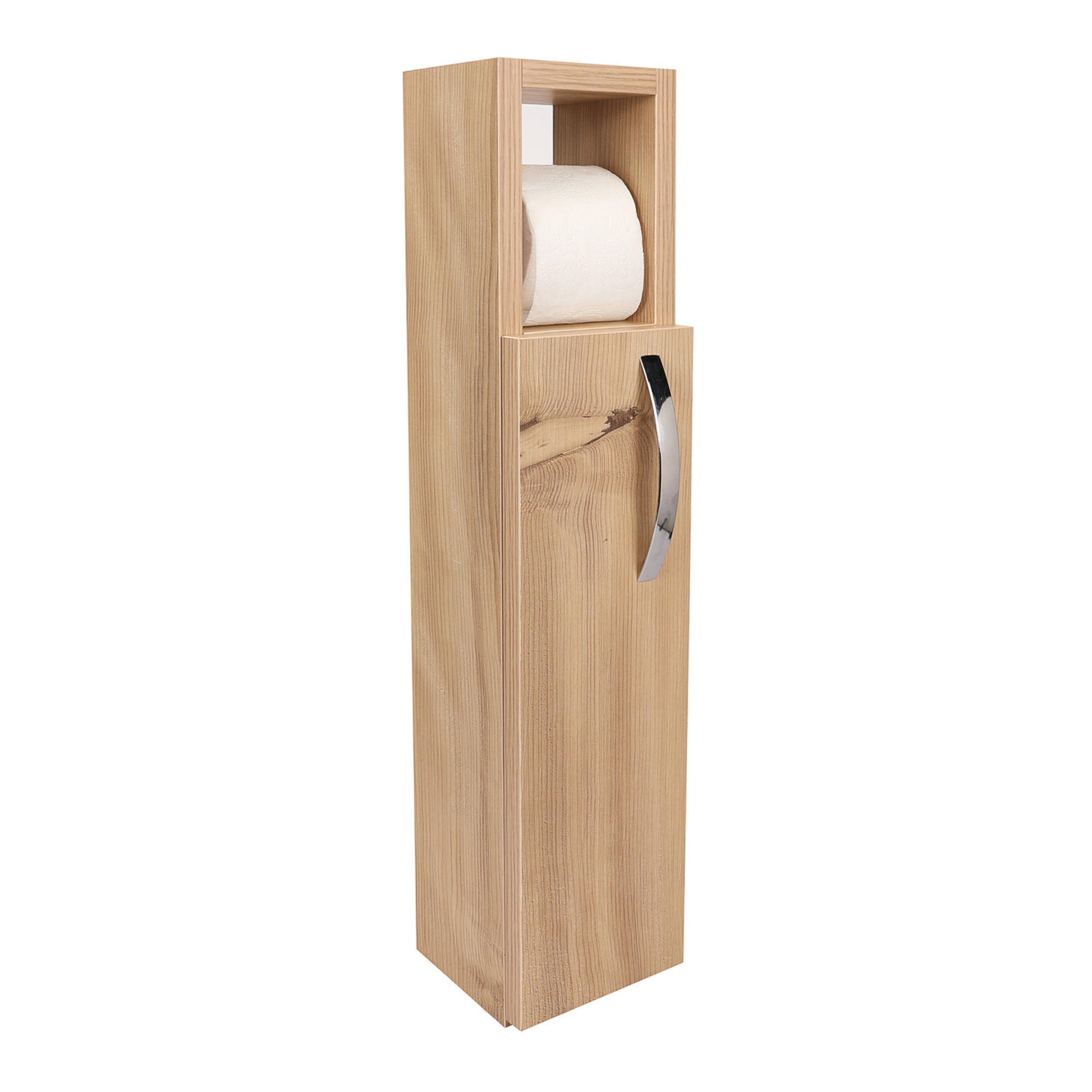 BADEZIMMERSCHRANK Årjäng - Braun, Holzwerkstoff (15/65/12cm) - [en.casa]