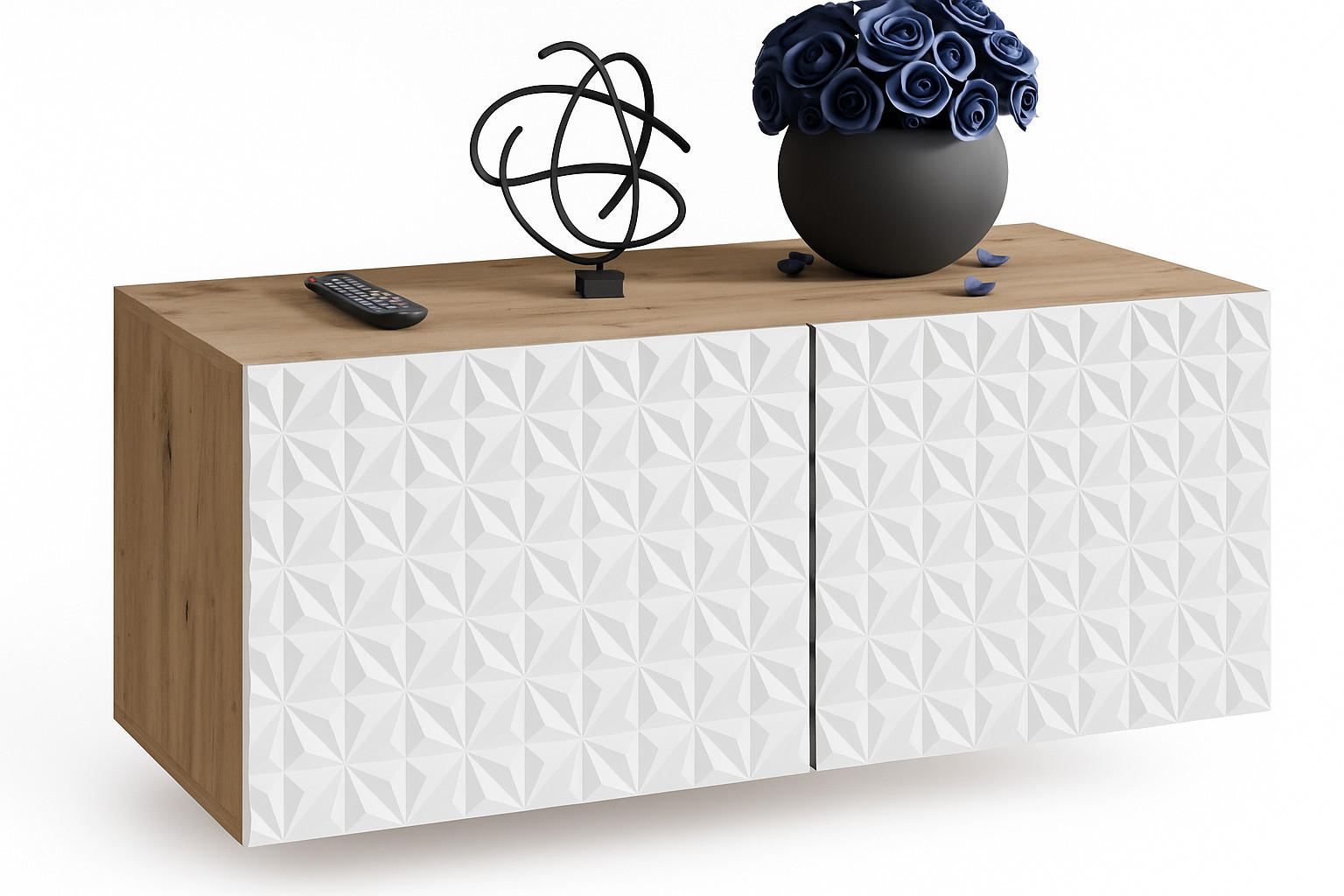TV-SCHRANK CALI - Eiche Artisan/Weiß, Holzwerkstoff (100/41/40cm) - Meblini