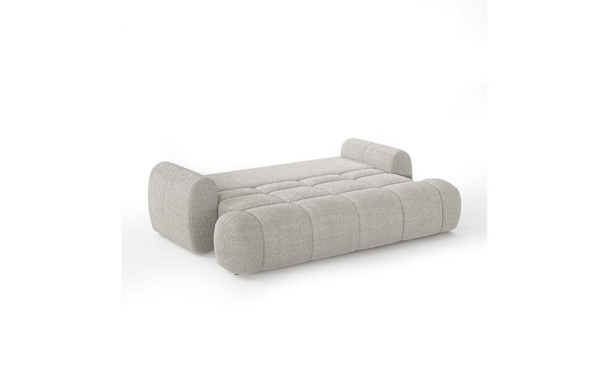 SCHLAFSOFA CORAL 250/100/85 cm mit Bettkasten Stoff Coral 65 - Ecru, Textil (250/85/100cm) - Lookway