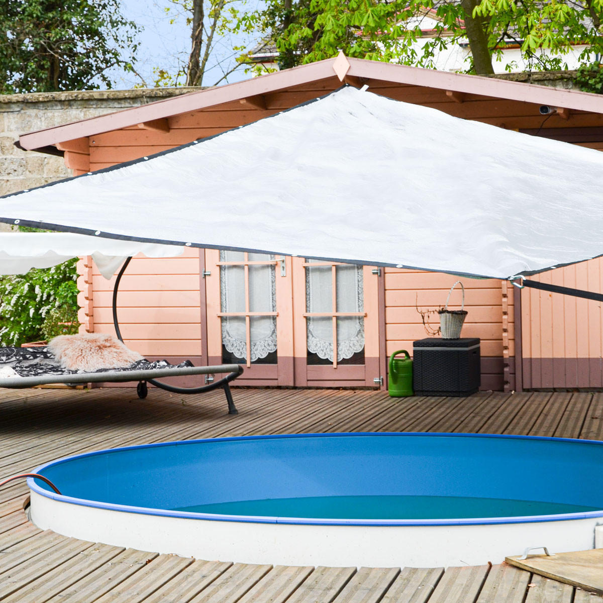 ALUMINIUM-SCHATTENNETZ 6/4 m, Silberfarben - Silberfarben, Metall (400/600cm) - Amanka