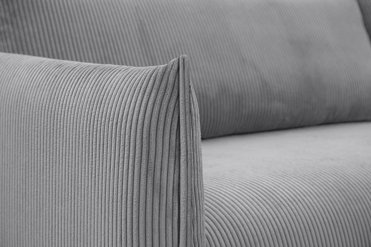 ECKSOFA TAUER 5-Sitzer, hellgrau - Hellgrau/Schwarz, Holzwerkstoff/Kunststoff (292/174cm) - Courtois Laville