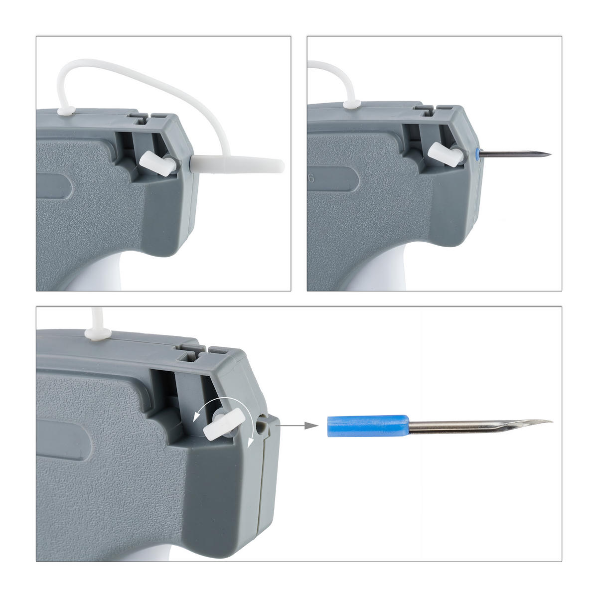 ETIKETTIERPISTOLE - Grau, Kunststoff (2.5/12.5/12.5cm) - Relaxdays