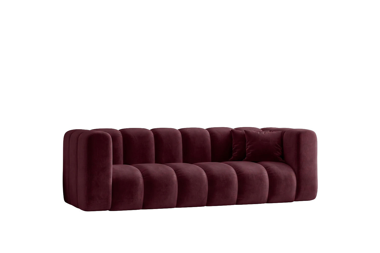 Kaiser Möbel Sofa Dunkelrot 230x70x89 cm