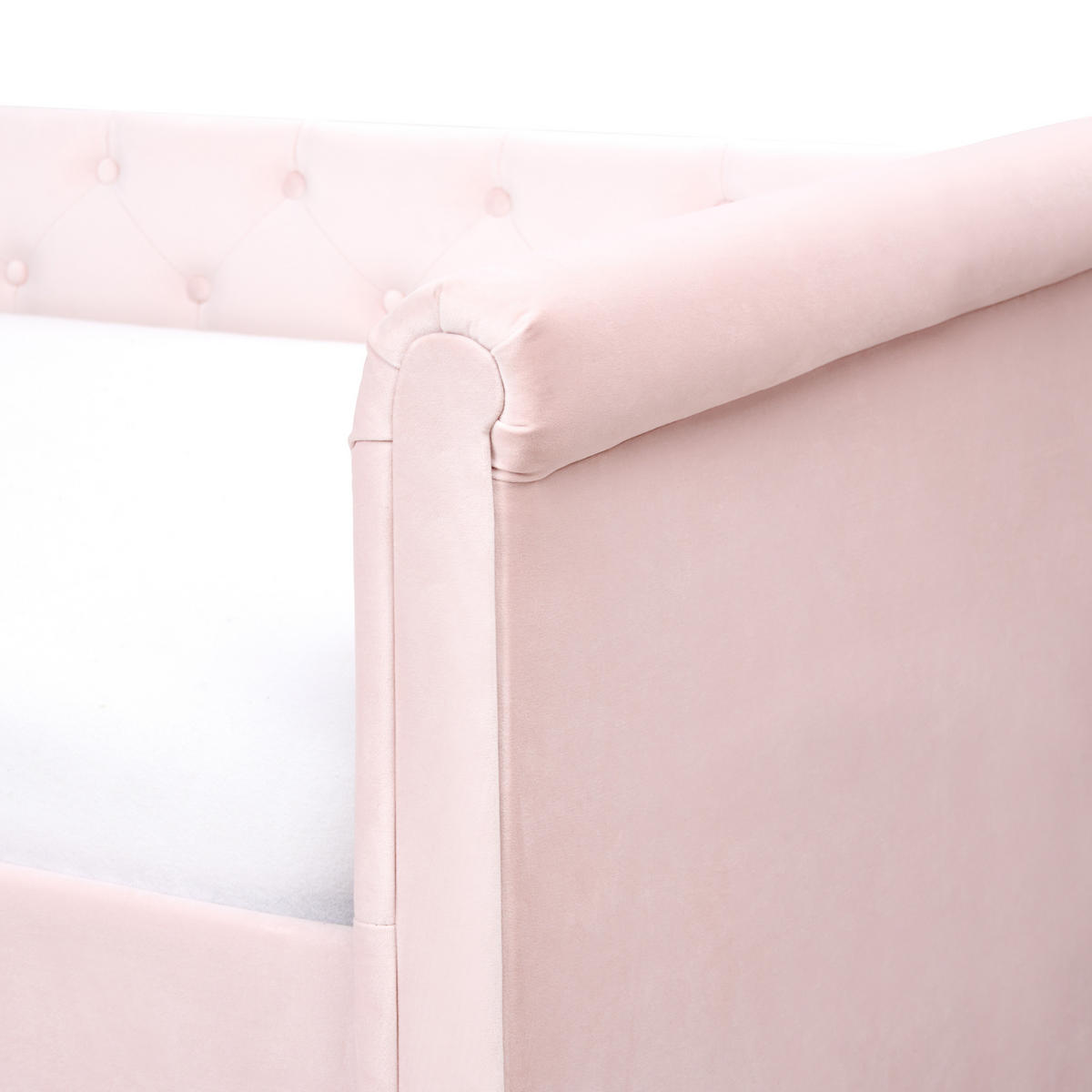 TAGESBETT Rosa 90-200 cm Libourne - Pink, Holz/Textil (90/200cm) - Beliani